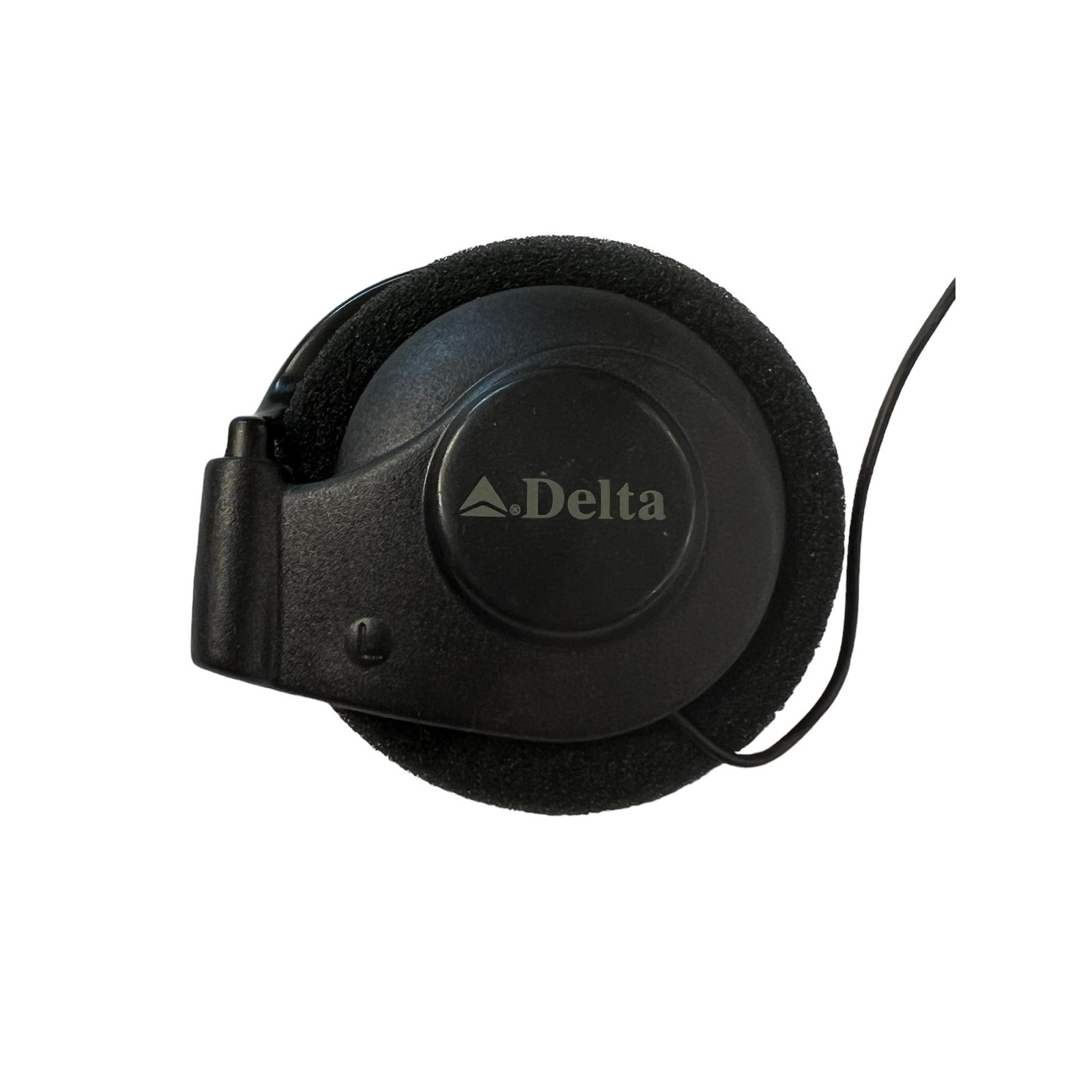 VTG Delta Airlines Stereo Headphones On-Ear Wired Earphones w Plug Adapter Audio