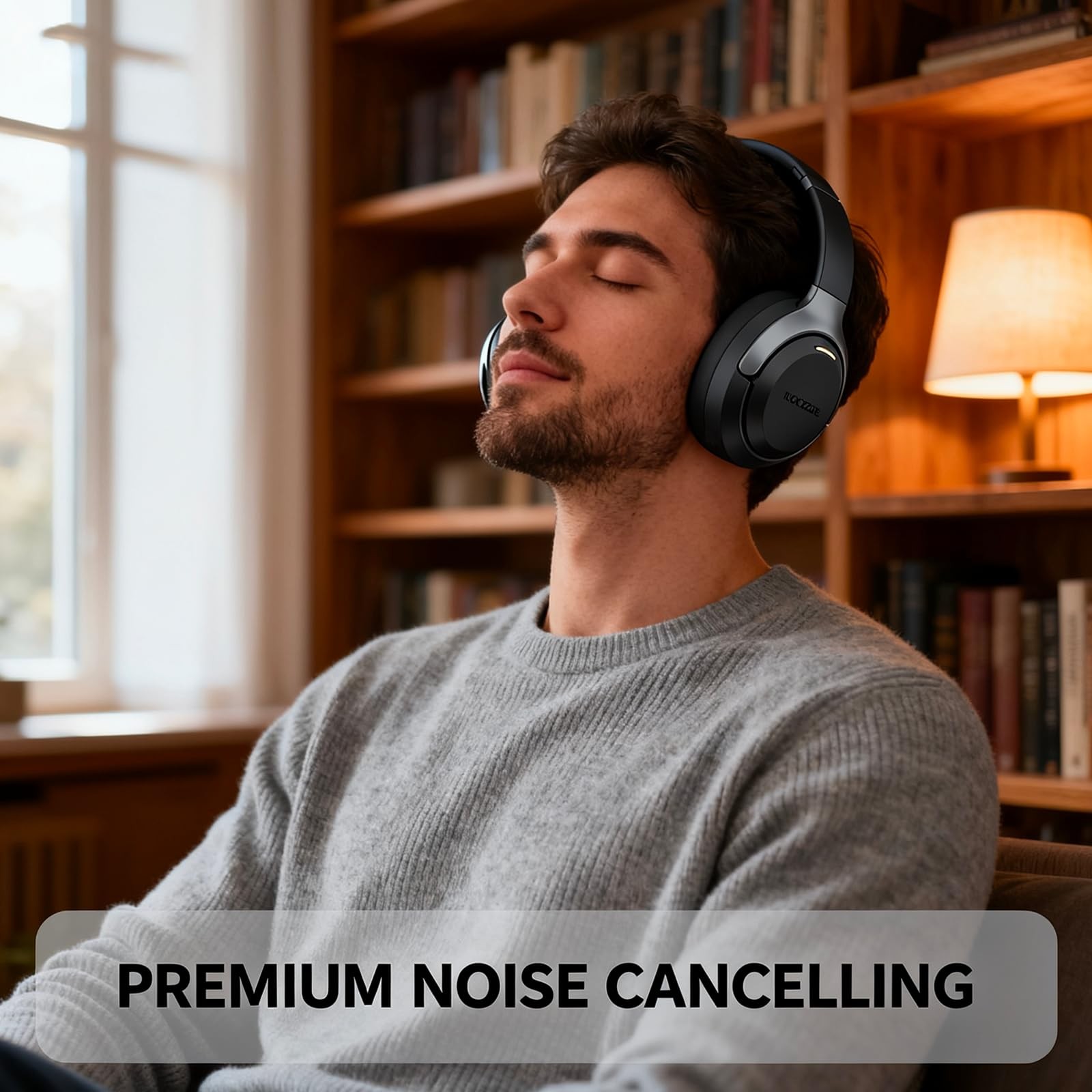 LC30Pro Hybrid Active Noise Cancelling Headphones, 100H Playtime Wireless Ove…