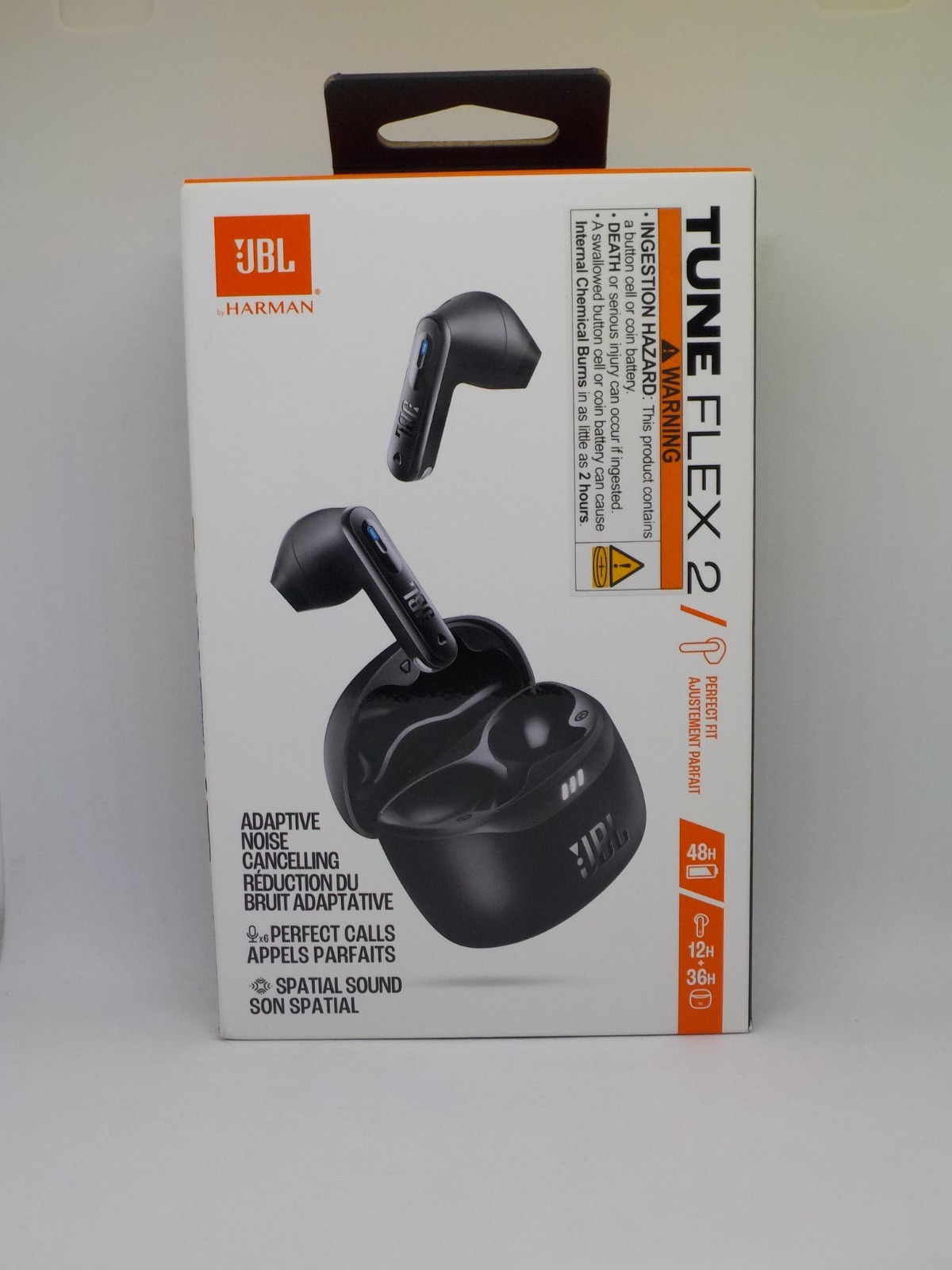 New JBL Tune Flex 2 – True Wireless Noise Cancelling Earbuds (Black)