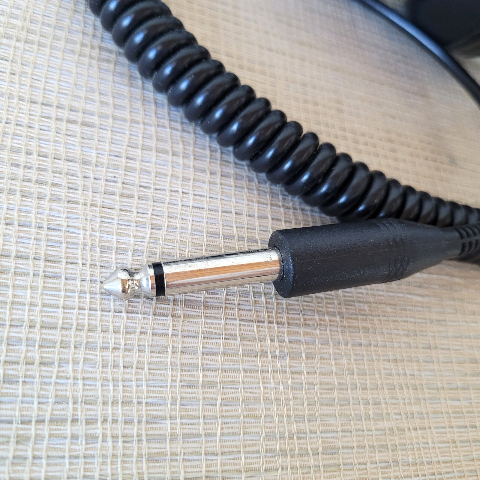 3 Califone 2924AV-P Mono Headphones Coiled Cord 1/4″Jack Plug TESTED