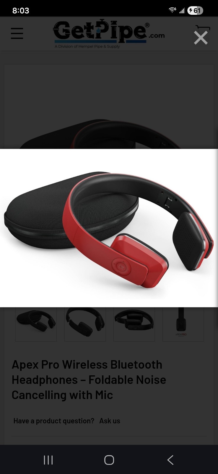 APEXPRO Headphones..Bluetooth Wireless W/Travel Case.