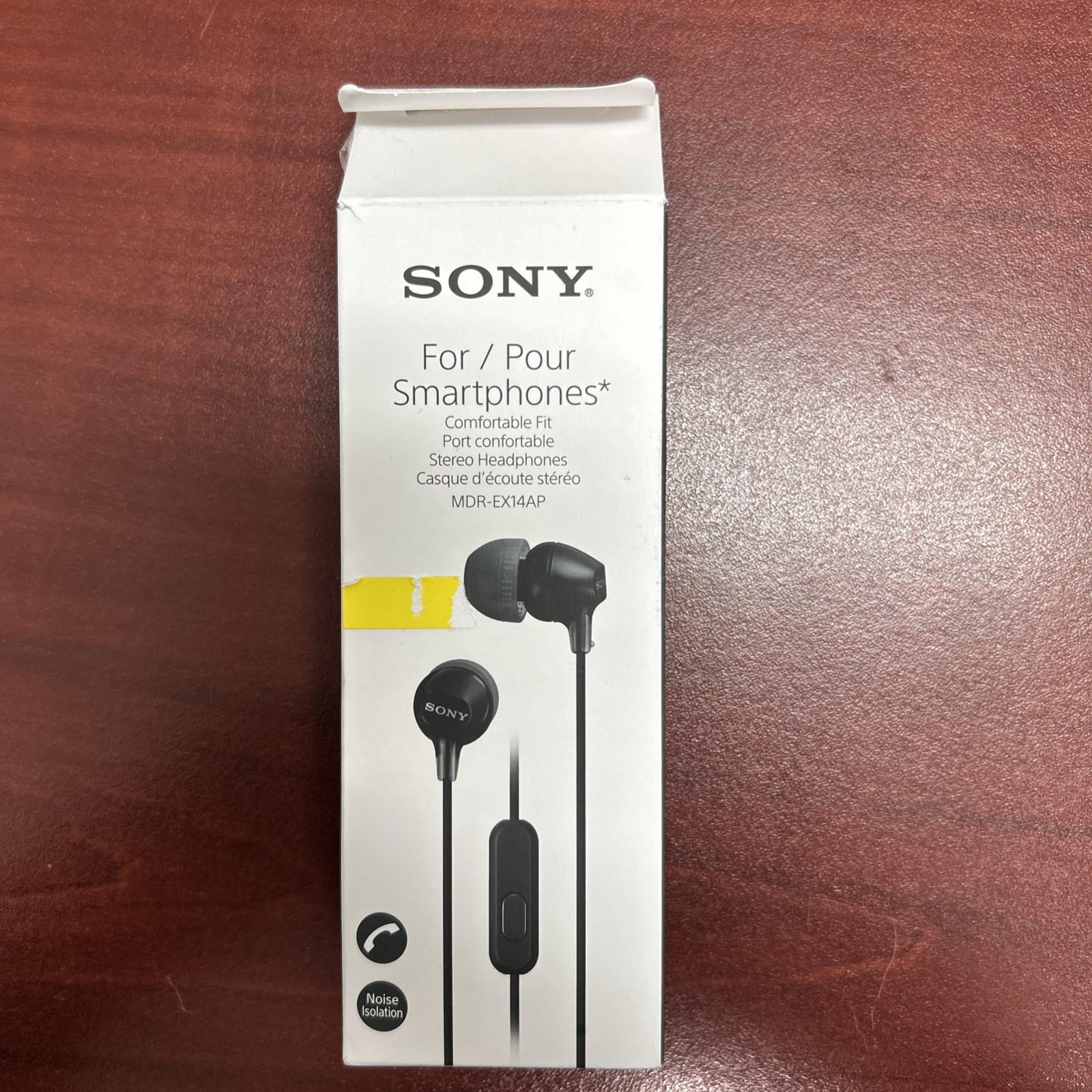 Sony MDR-EX15AP In-Ear Earbud with Microphone – Black (MDREX14AP/BZ