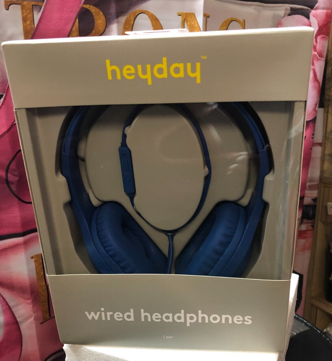 Heyday Wired On-Ear Headphones – Blue – NEW
