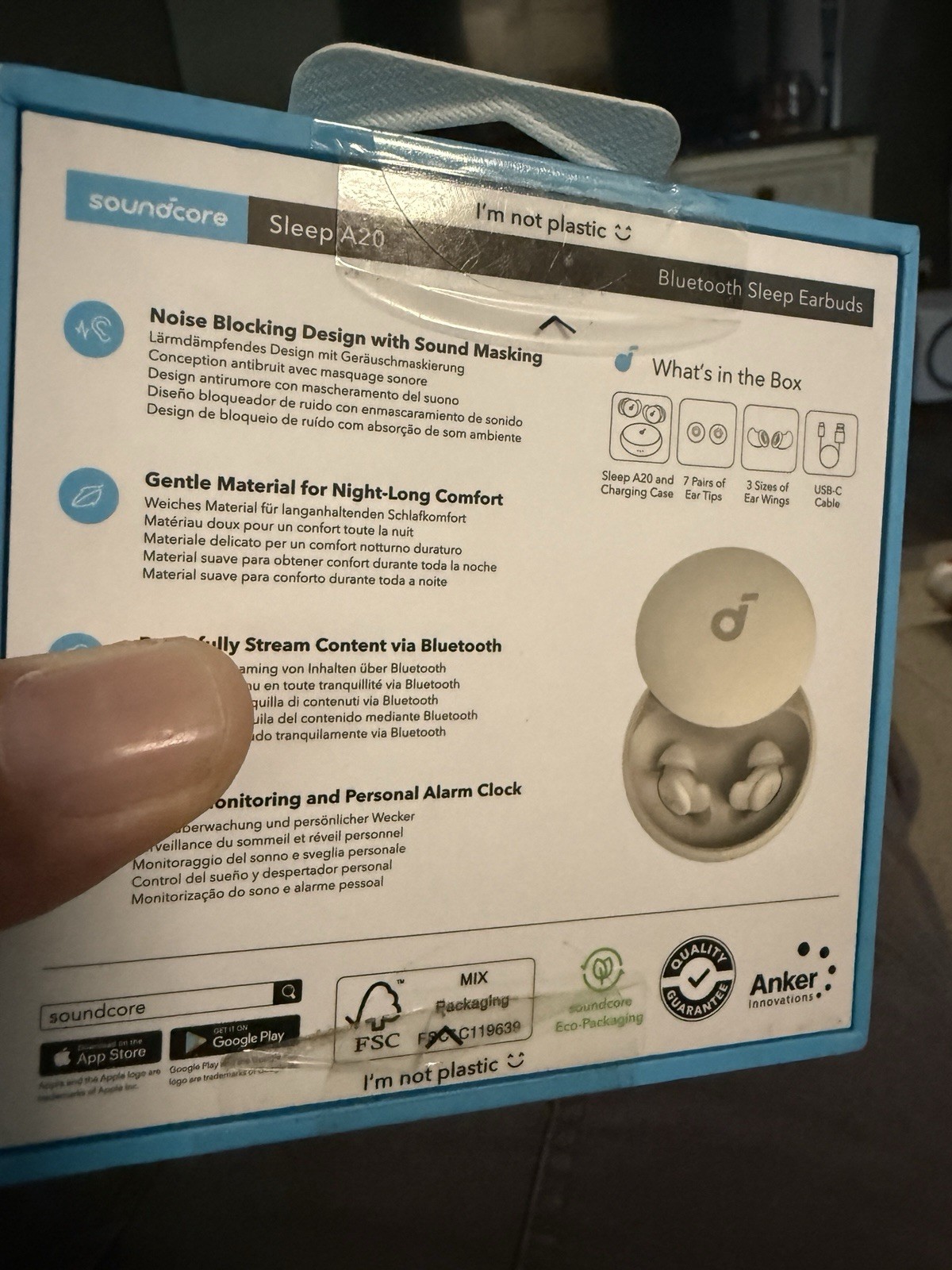 Soundcore Sleep A20 Earbuds Noise-Blocking, Sleep Headphones with Monitoring