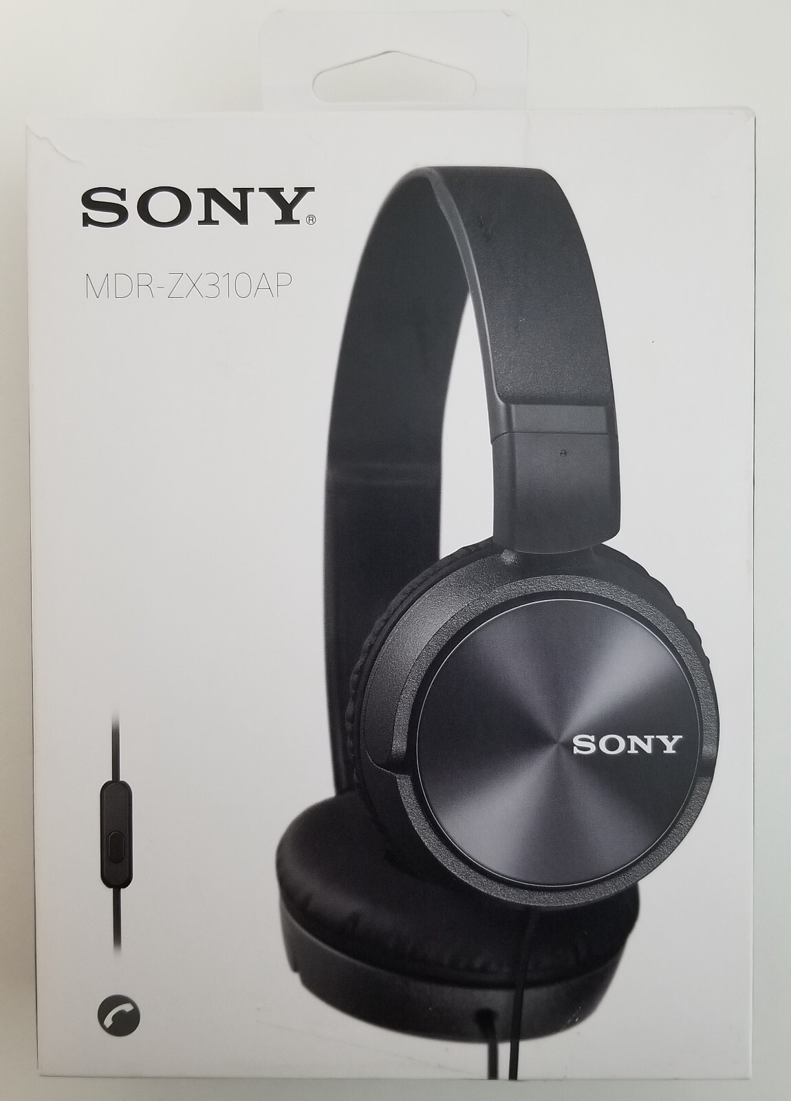 Sony MDR-ZX310AP Wired On-Ear ZX Series Headphones w/Mic for Smartphones -Black