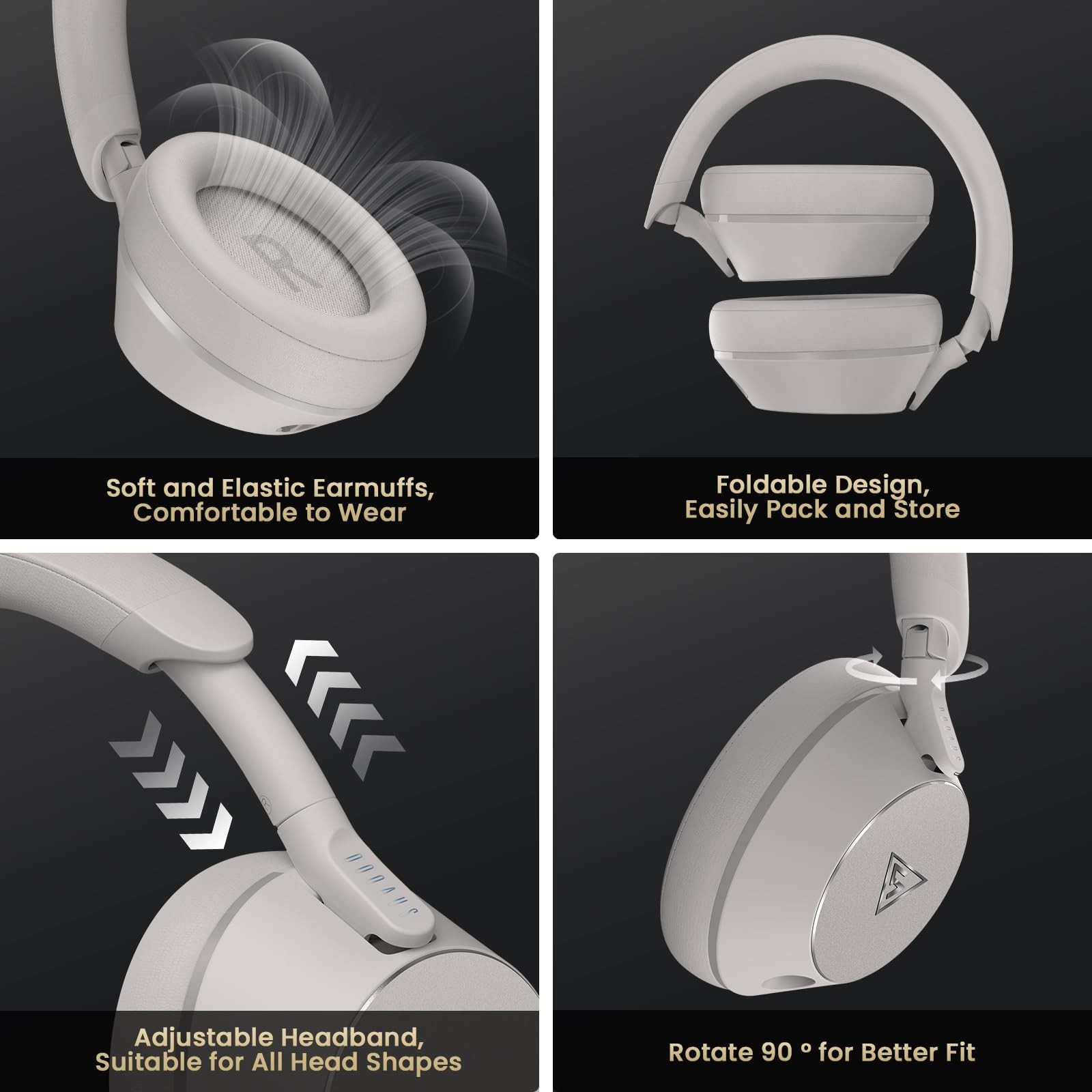 Professional Wired Studio Monitor Headphones – Over Ear, 50mm Drivers, Dual Jack