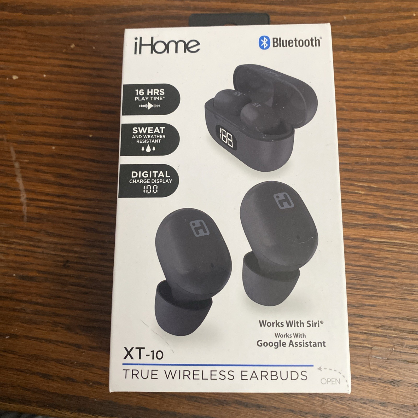 New! IHOME XT-10 TRUE WIRELESS EARBUDS (BLACK)