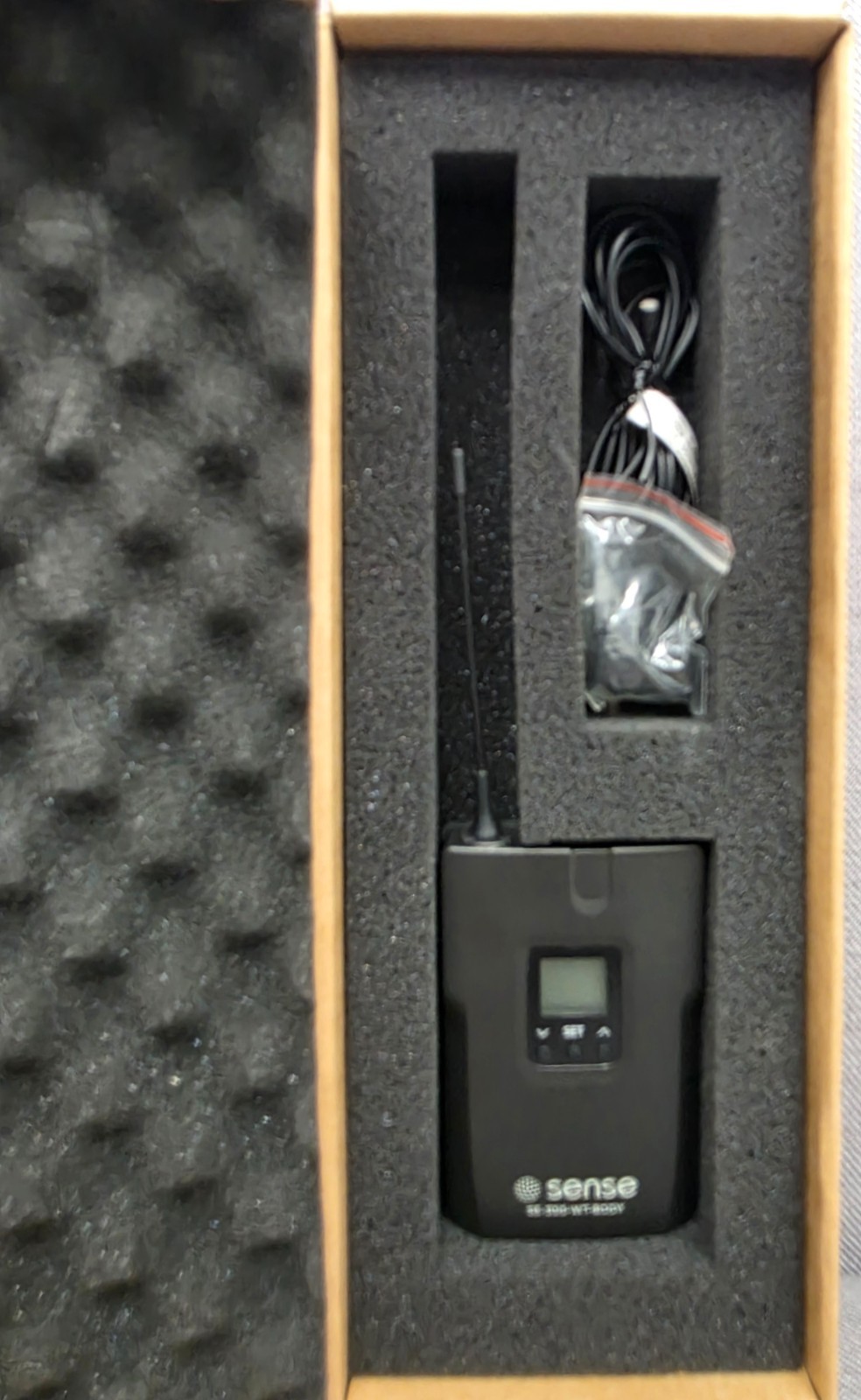 Sense Headset Microphone Single Ear Cilp 1.5M With SE-300-WT-BODY **EXCELLENT**