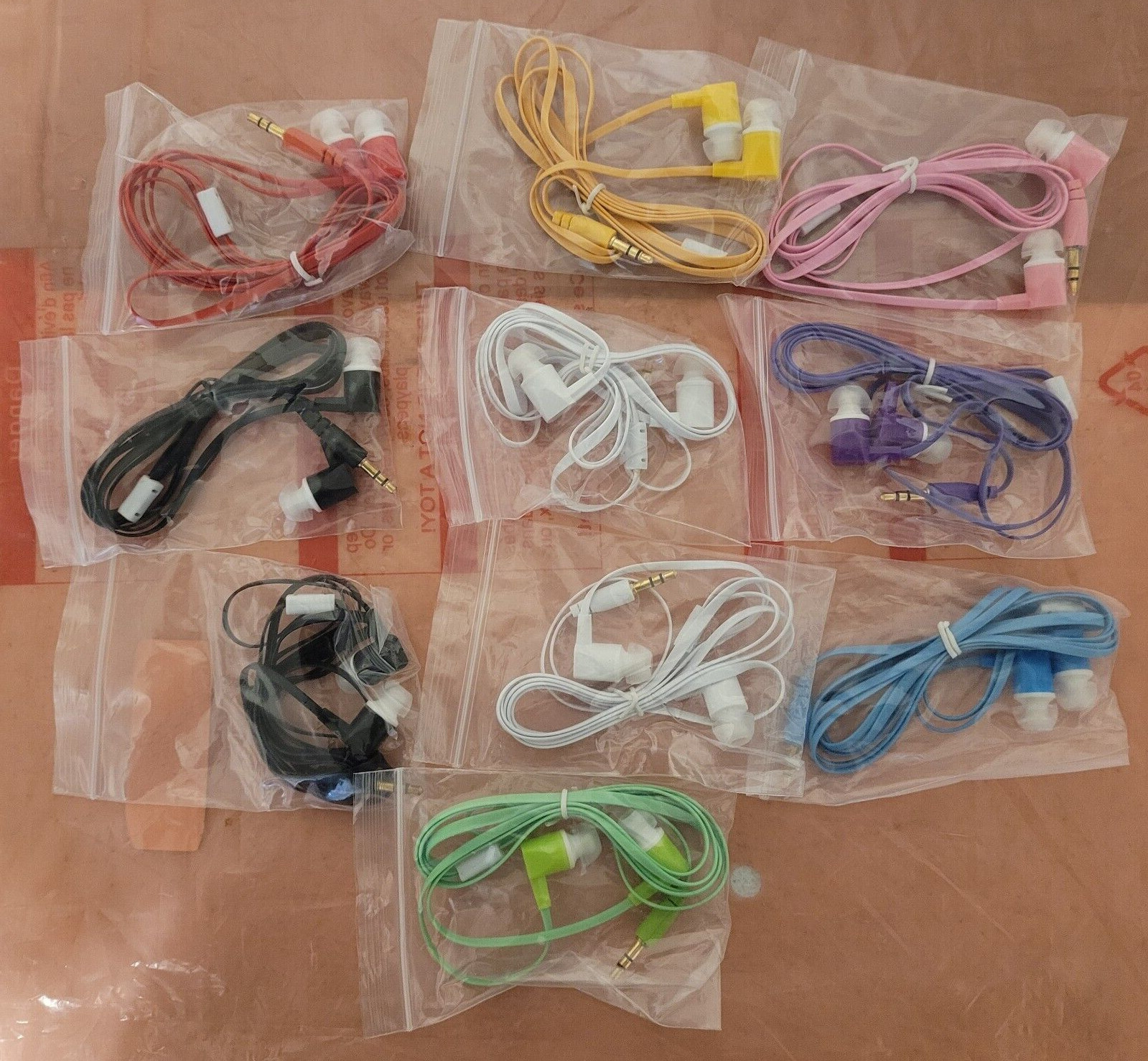 Lot of 50 Gadget Cool 3.5mm In-ear Earbuds/Headphones Assort Colors Universal