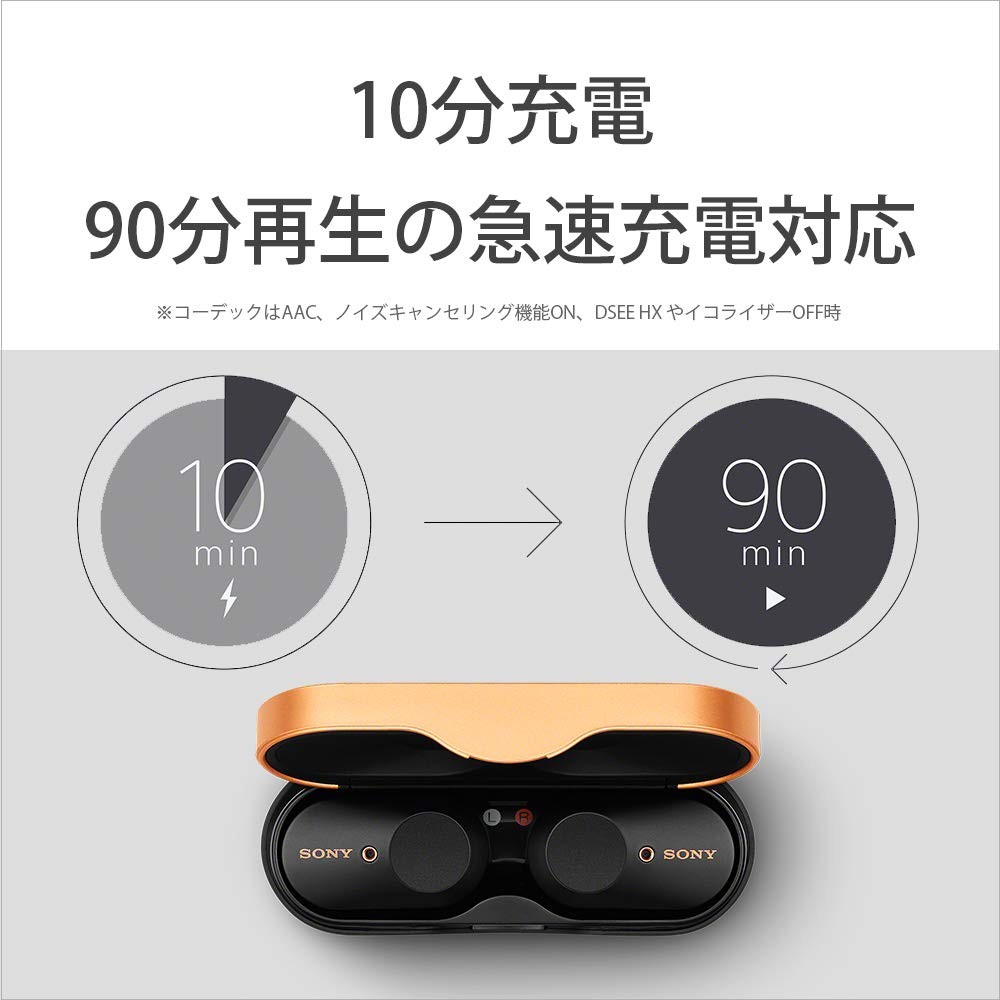 SONY WF-1000XM3 Wireless Earphones Noise Cancelling Bluetooth Black