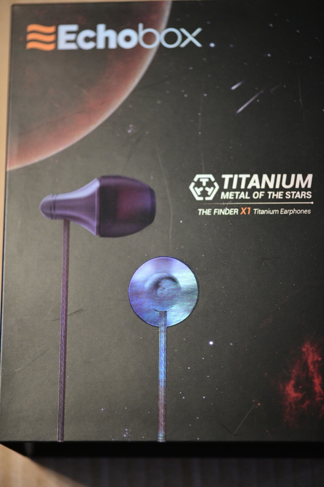 Echobox Finder X1 High Fidelity In-Ear Earbuds Tangle-Free Titanium Construction