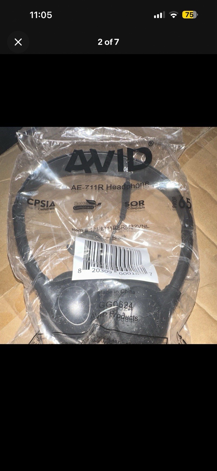 AVID AE-711R On-Ear Ear-Pad Headband Wired Headphones Double Black 3.5mm 6ft