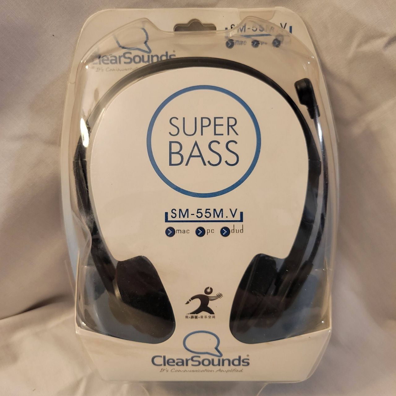 ClearSounds Headphones SM55MV Super Bass Dynamic Bass Vents 32mm 3.5mm New