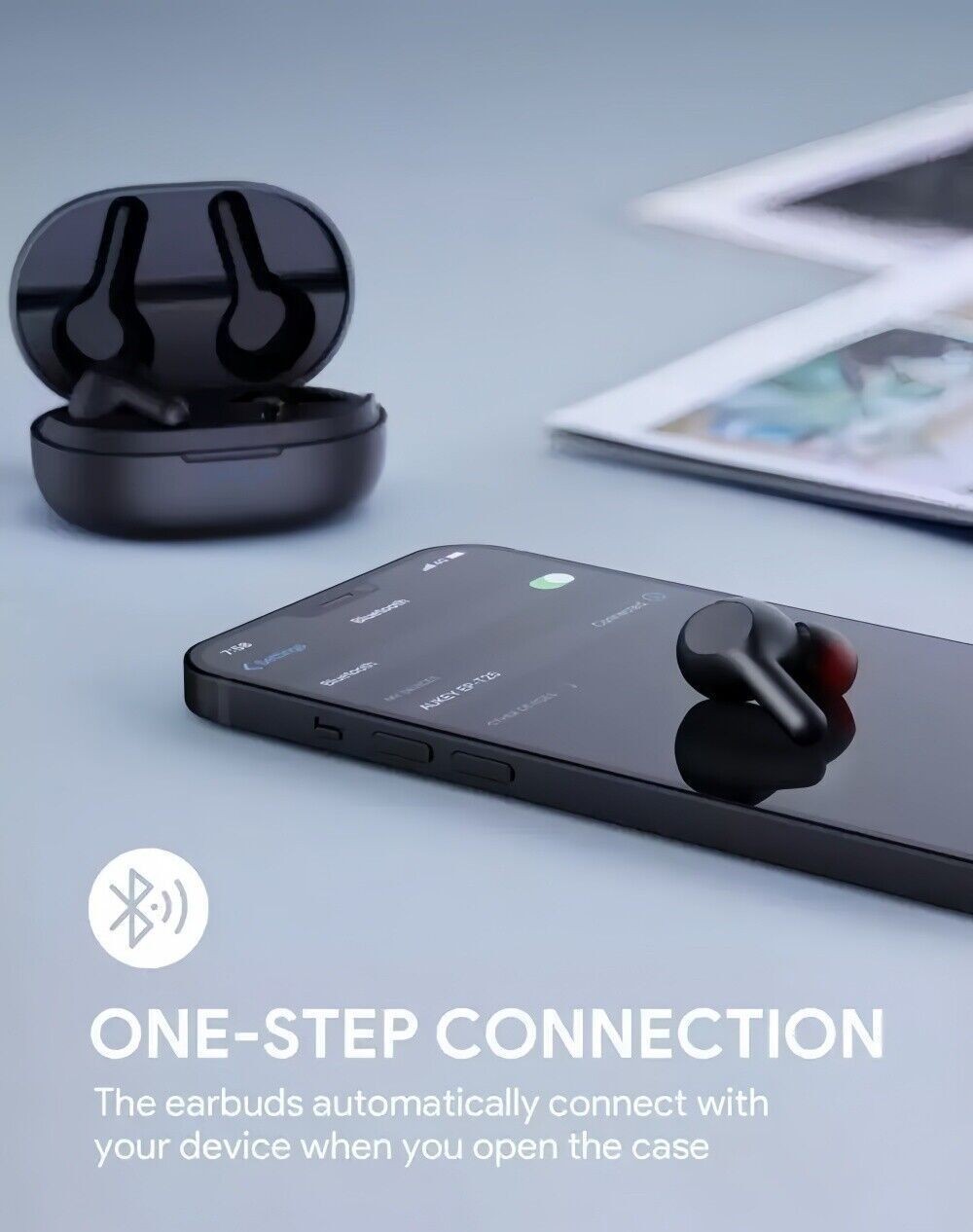 True Wireless Earbuds Hi-Fi Stereo Bluetooth 5 Headphones IPX5 Water Resistance