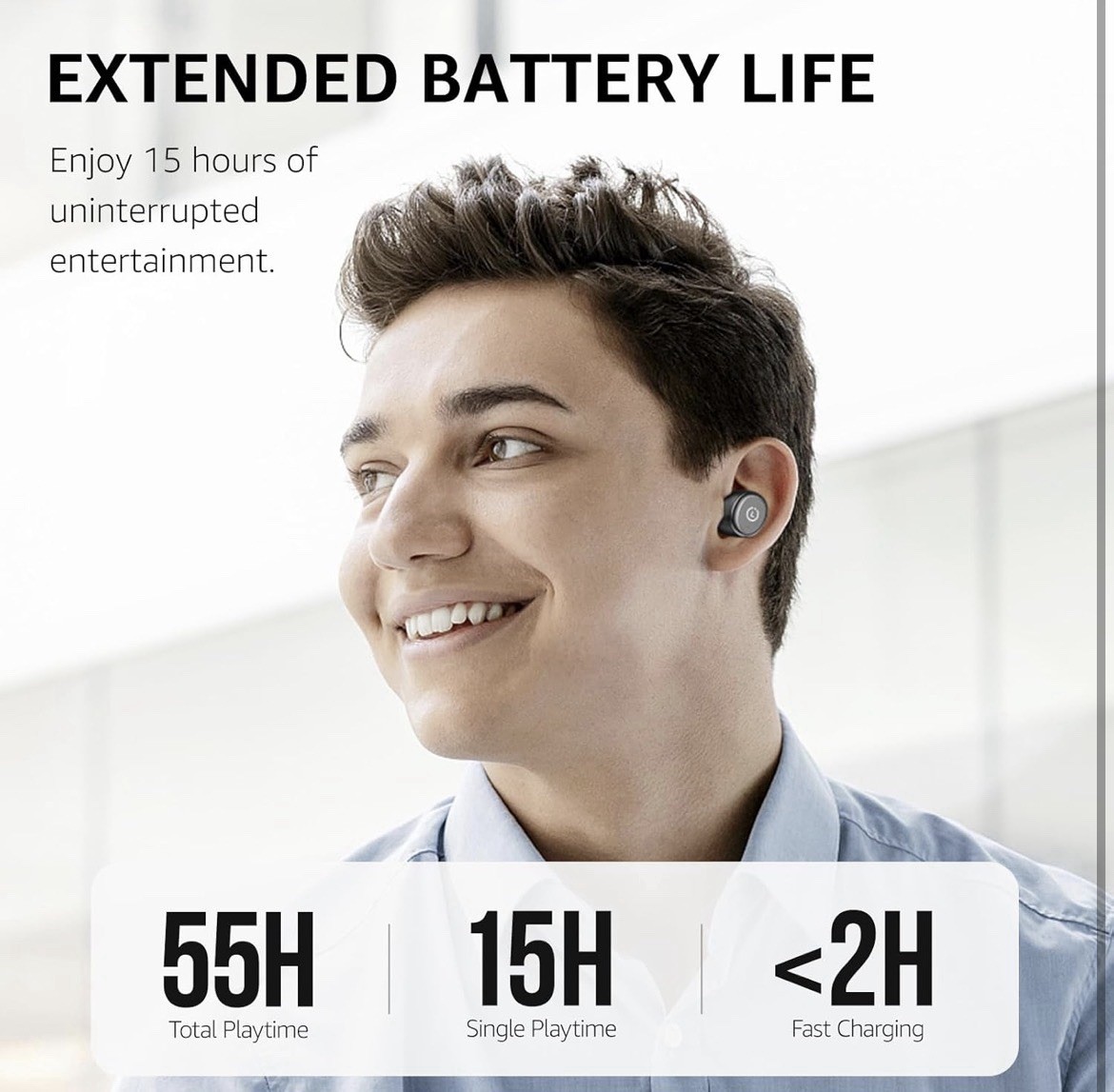TOZO T10 Wireless Earbuds Bluetooth 5.3 Headphones – App Customize EQ – Khaki