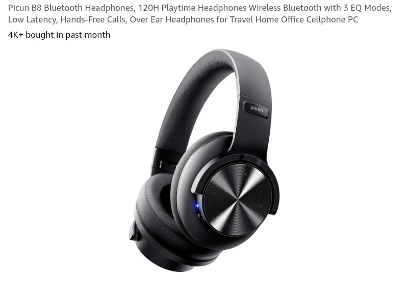 Wireless Headphones, 50 Hours of Playback TimeWireless Headphones with Microphon