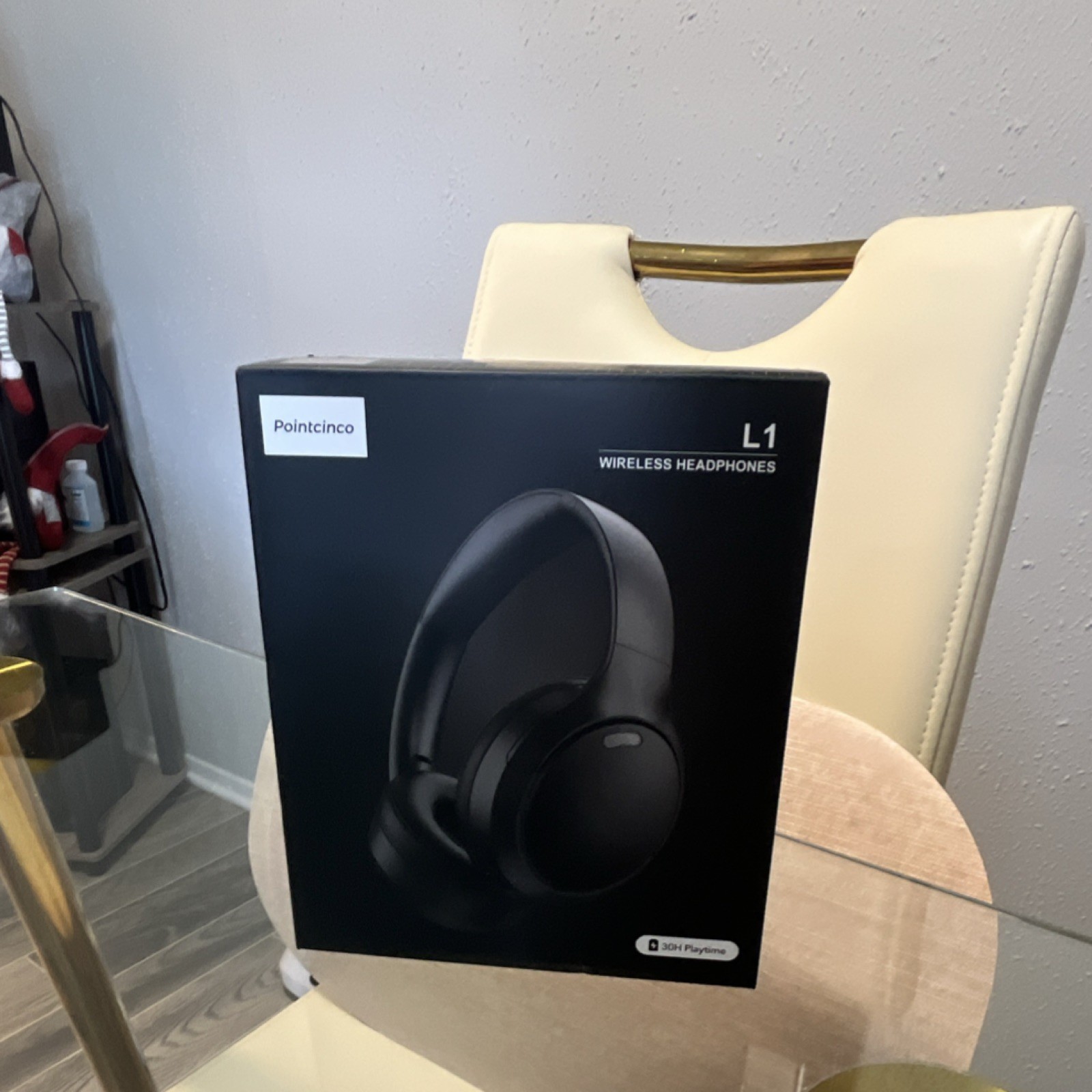 Pointcinco L1 Wireless Bluetooth Headphones, Foldable, Built-in Mic, Black