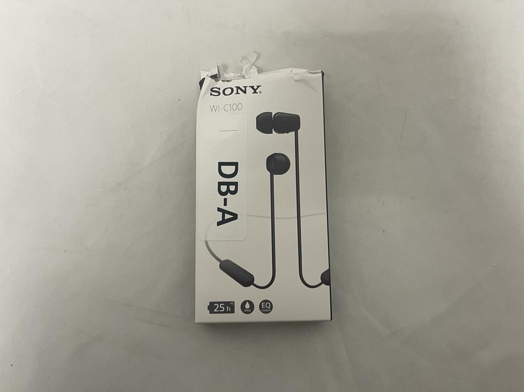 Sony WI-C100 Wireless in-Ear Bluetooth Headphones with Built-in Microphone,Black