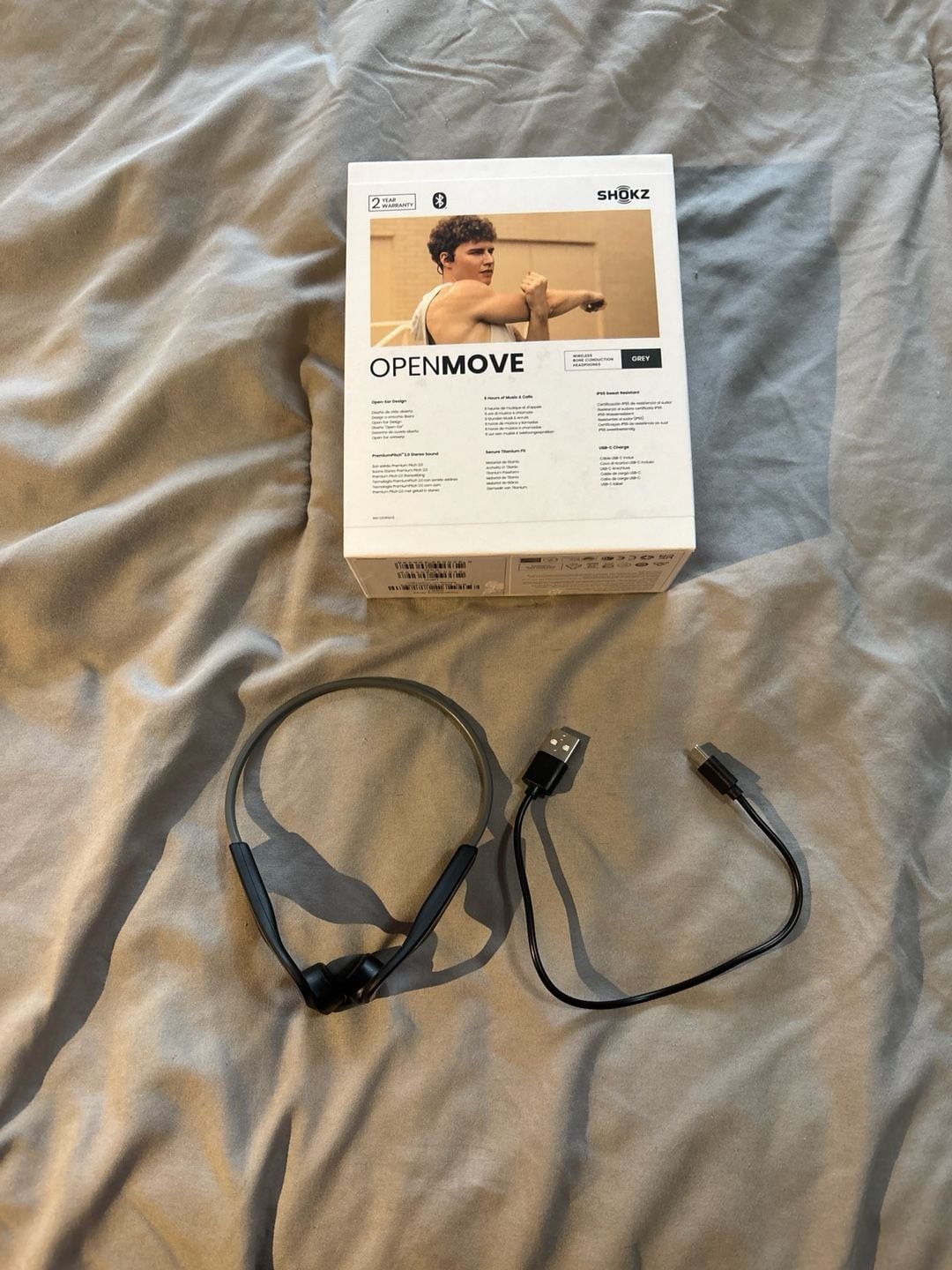Shokz OpenMove Wireless Bone Conduction Headphones – Slate Grey