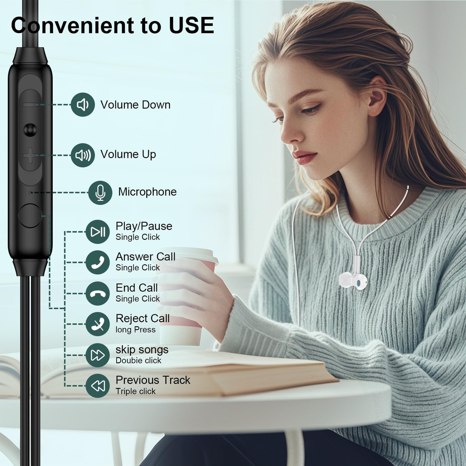 USB C Samsung Headphones Wired for Galaxy S26 S25 Edge S24 Pure Black