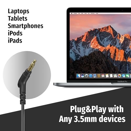 Premium Airtube Headphones, EMF Protection Earbuds, 3D Sound, Microphone, 8mm Ba