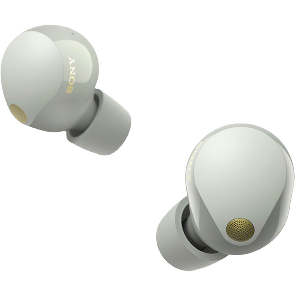 Sony Noise Canceling Truly Wireless Earbuds (Silver) + 1 YR Warranty Bundle