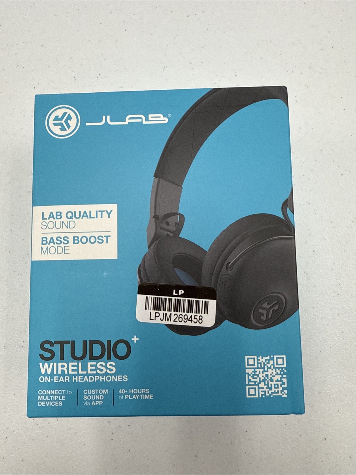 JLab Audio Studio BT Bluetooth Wireless On-Ear Headphones Black Mic G43a