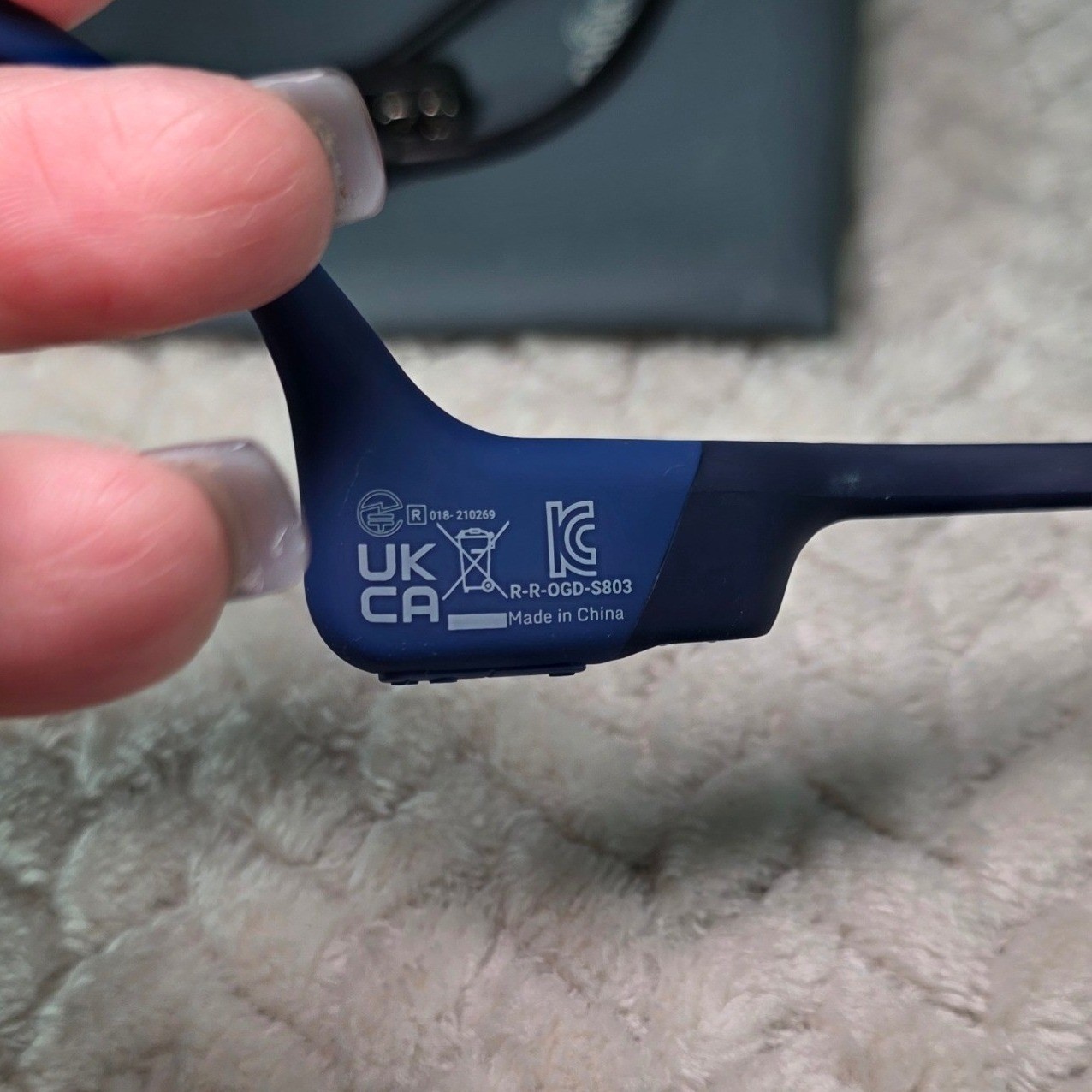Shokz OpenRun S803 Bone Conduction Bluetooth Sport Headphones Blue Wireless