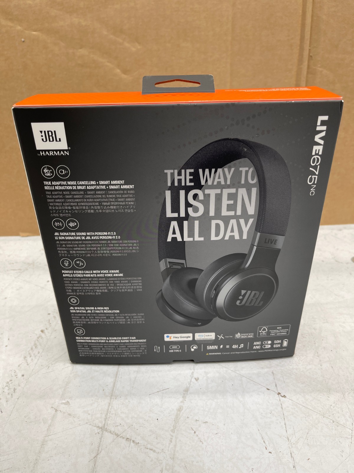 JBL Live 675NC Wireless On-Ear Headphones Adaptive Noise Cancelling by Harman