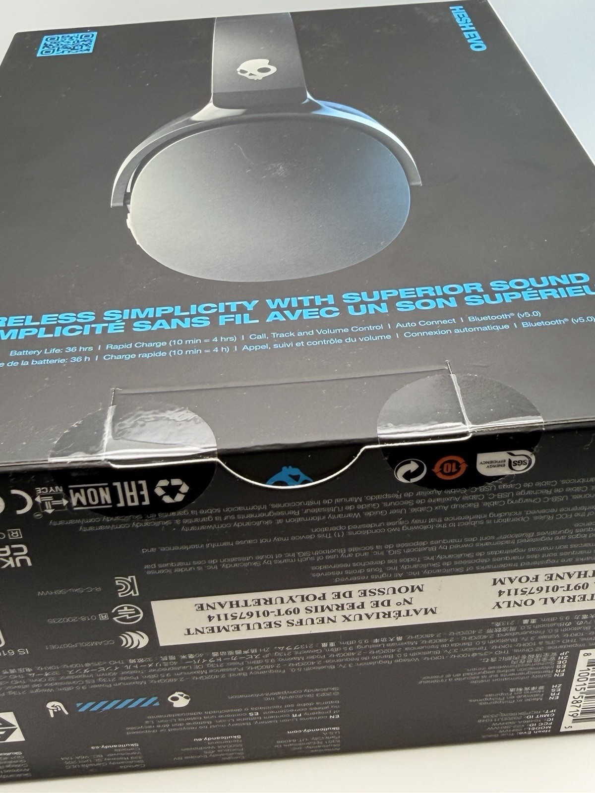 Skullcandy Hesh Evo Wireless Bluetooth Over-Ear Headphones Mic Black