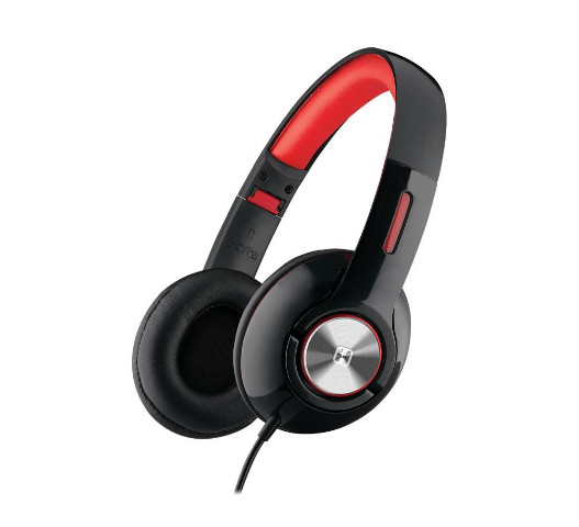 Brand New iHome iB45 On-Ear Folding Headphones with Travel Pouch Red