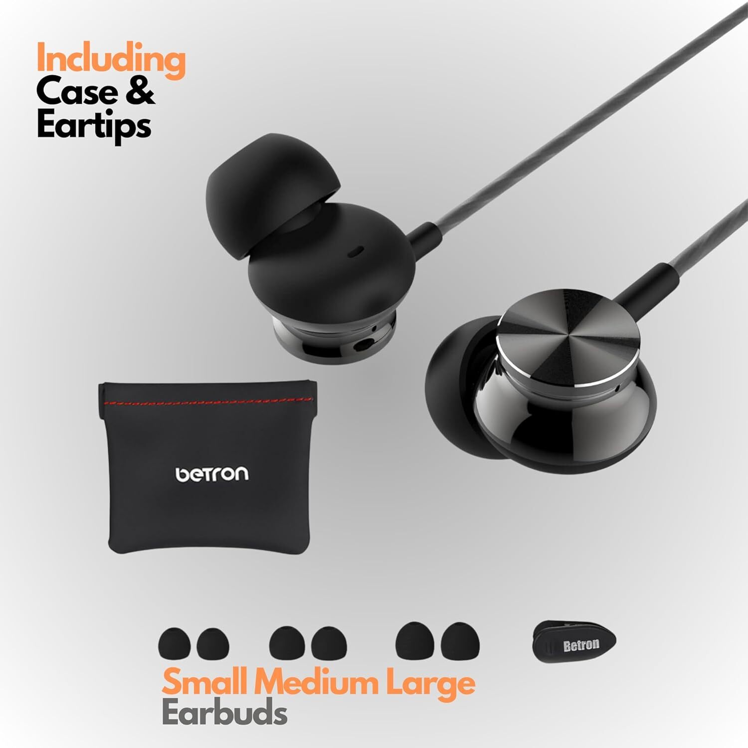 Betron BS10 Earphones Wired Headphones in Ear Noise Isolating Earbuds with Micro