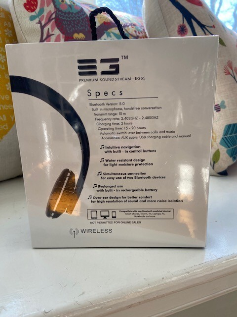 EG65 Wireless Headphones BRAND NEW!!! unopened in the box. Color Black.