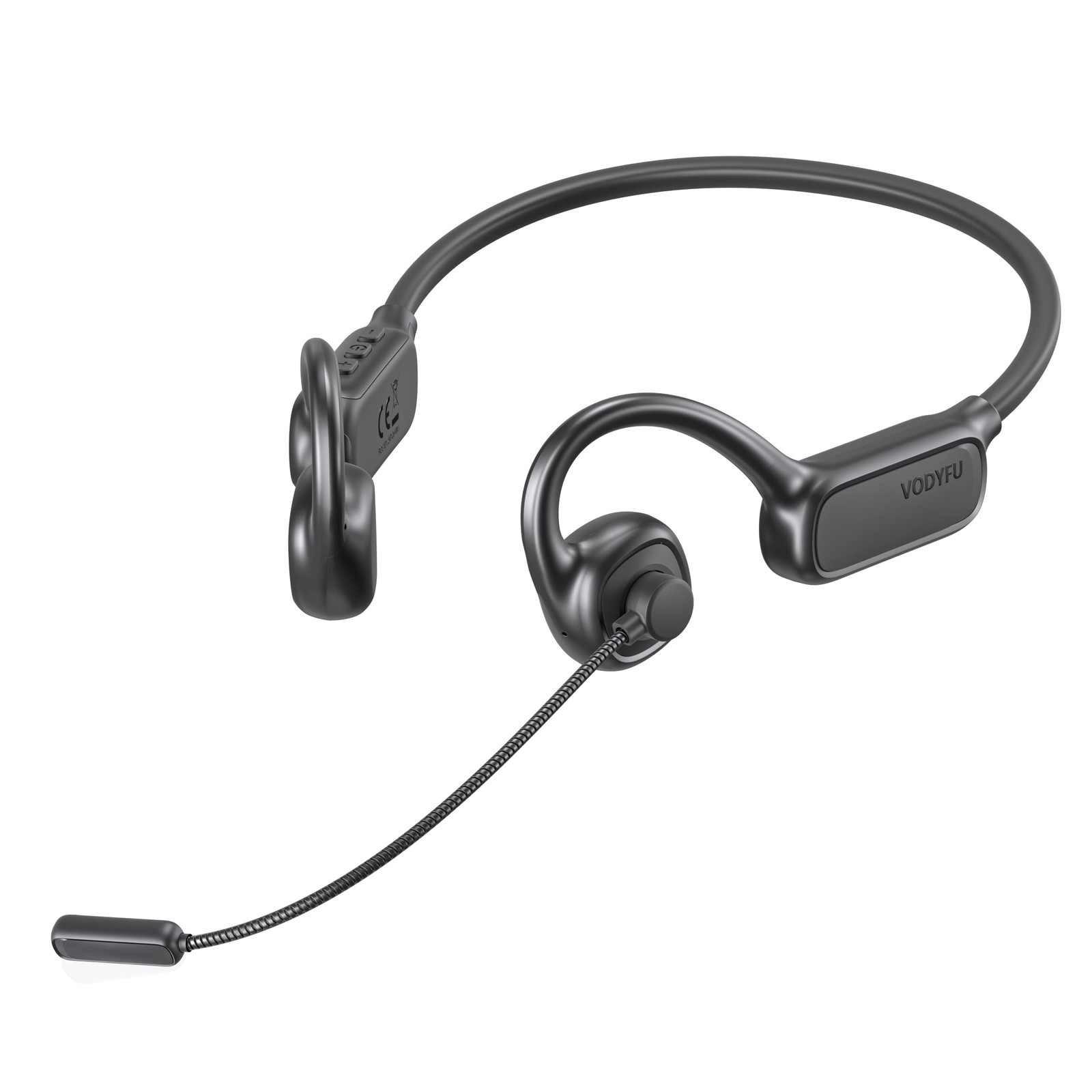 Open Ear Headphones with Mic,20H Bluetooth Headset with Microphone,5.4 Blueto