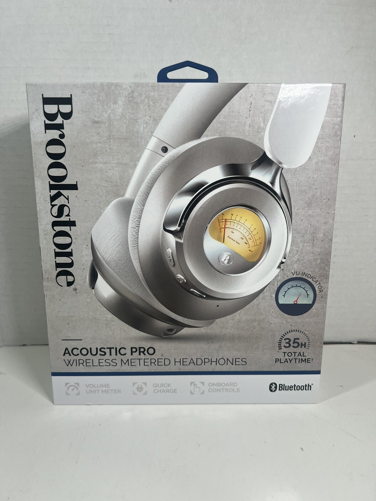 Brookstone Acoustic Pro Wireless Volt Metered Bluetooth 35 Hours 5.3 Headphones