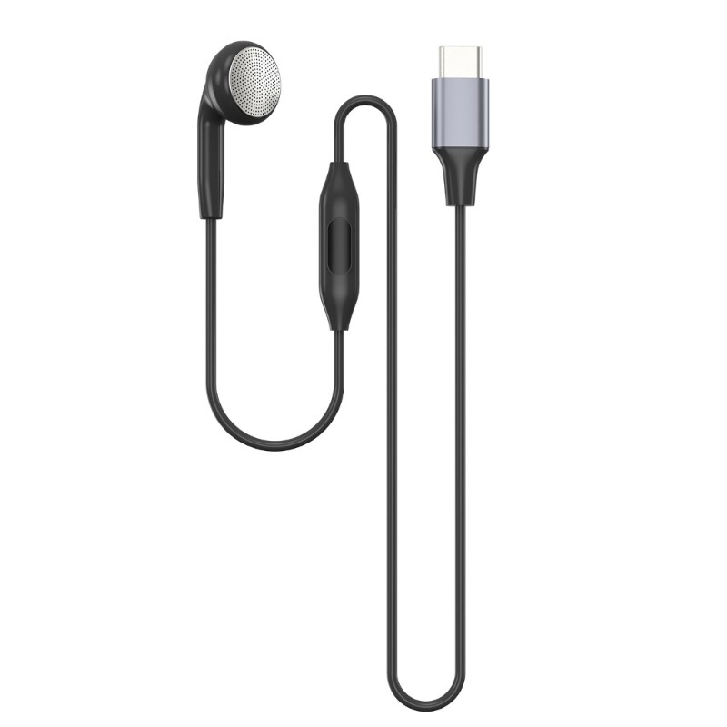 Single Side Earbud Headphone with Microphone 3.5mm/Type C for One Ear Listenings