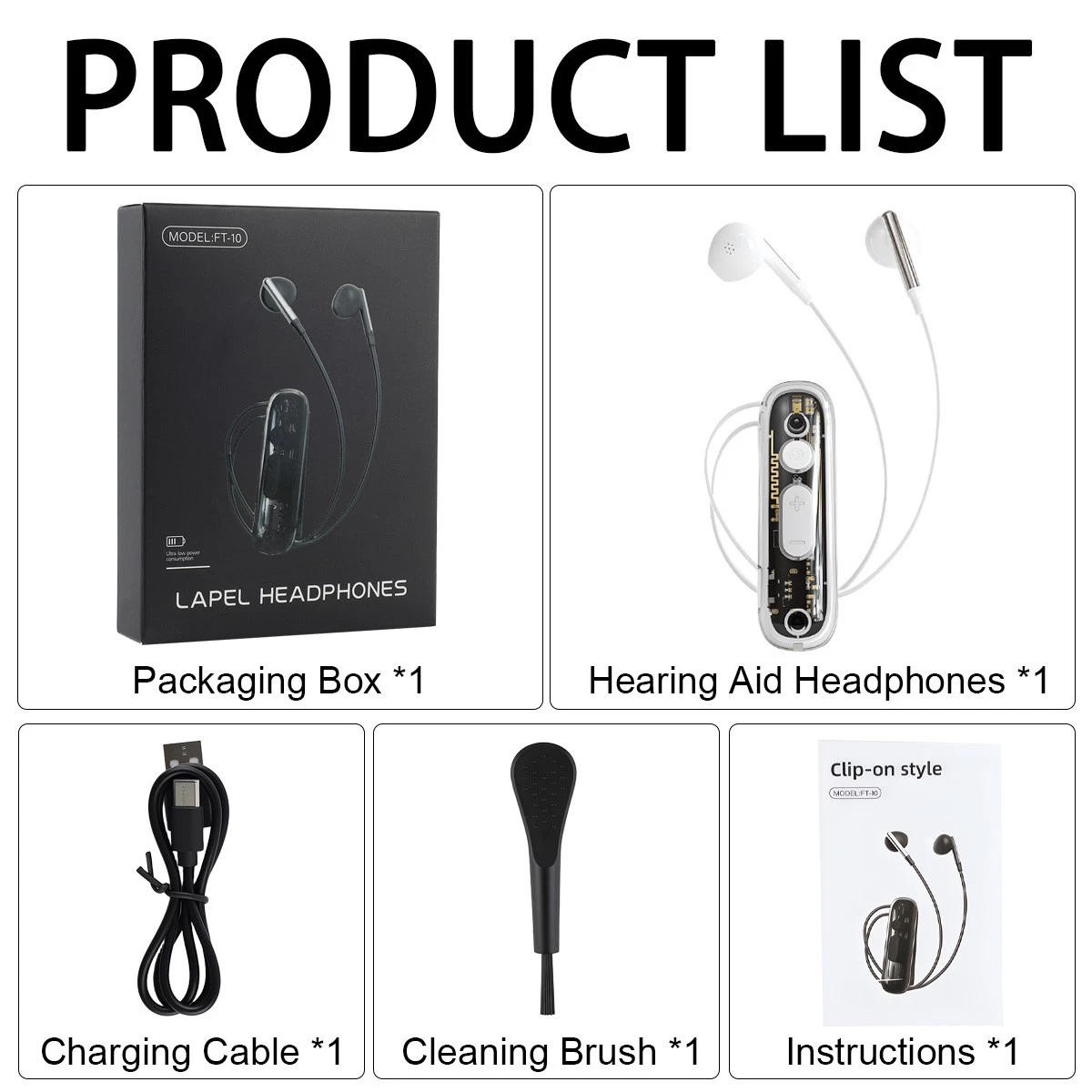 48dB Rechargeable Voice Amplifier Bluetooth 5.4 8 Volume 20H Clip For Seniors