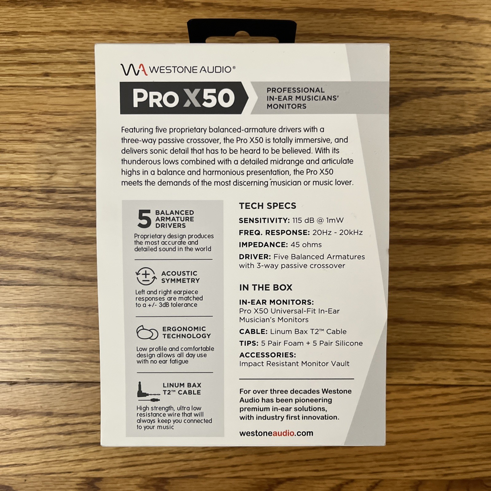 Westone Audio Pro X50 In-Ear Musician’s Monitors Clear