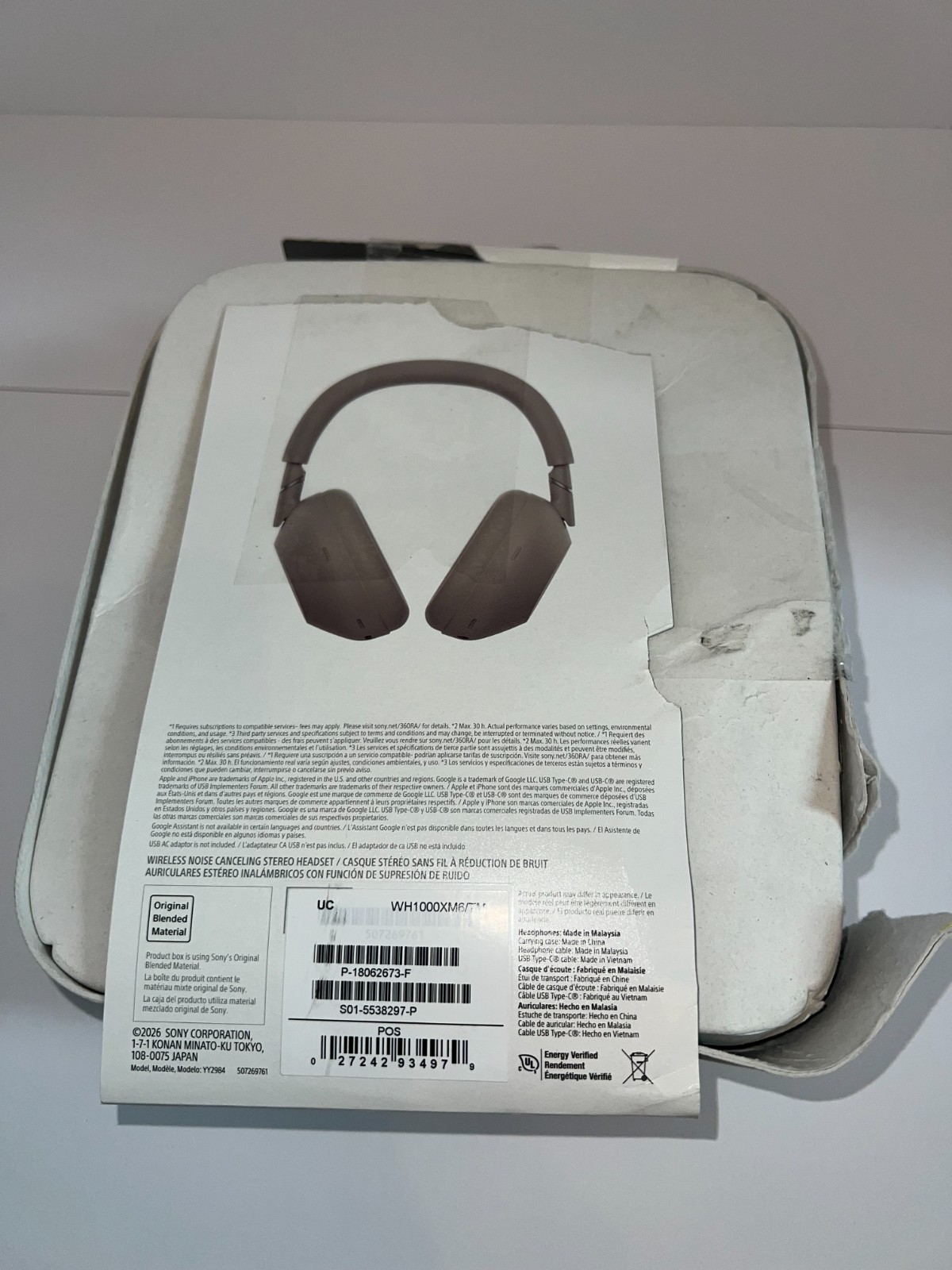 New Sony WH-1000XM6 Wireless Over-Ear Bluetooth Headphones Sandstone-NEWOPENBOX