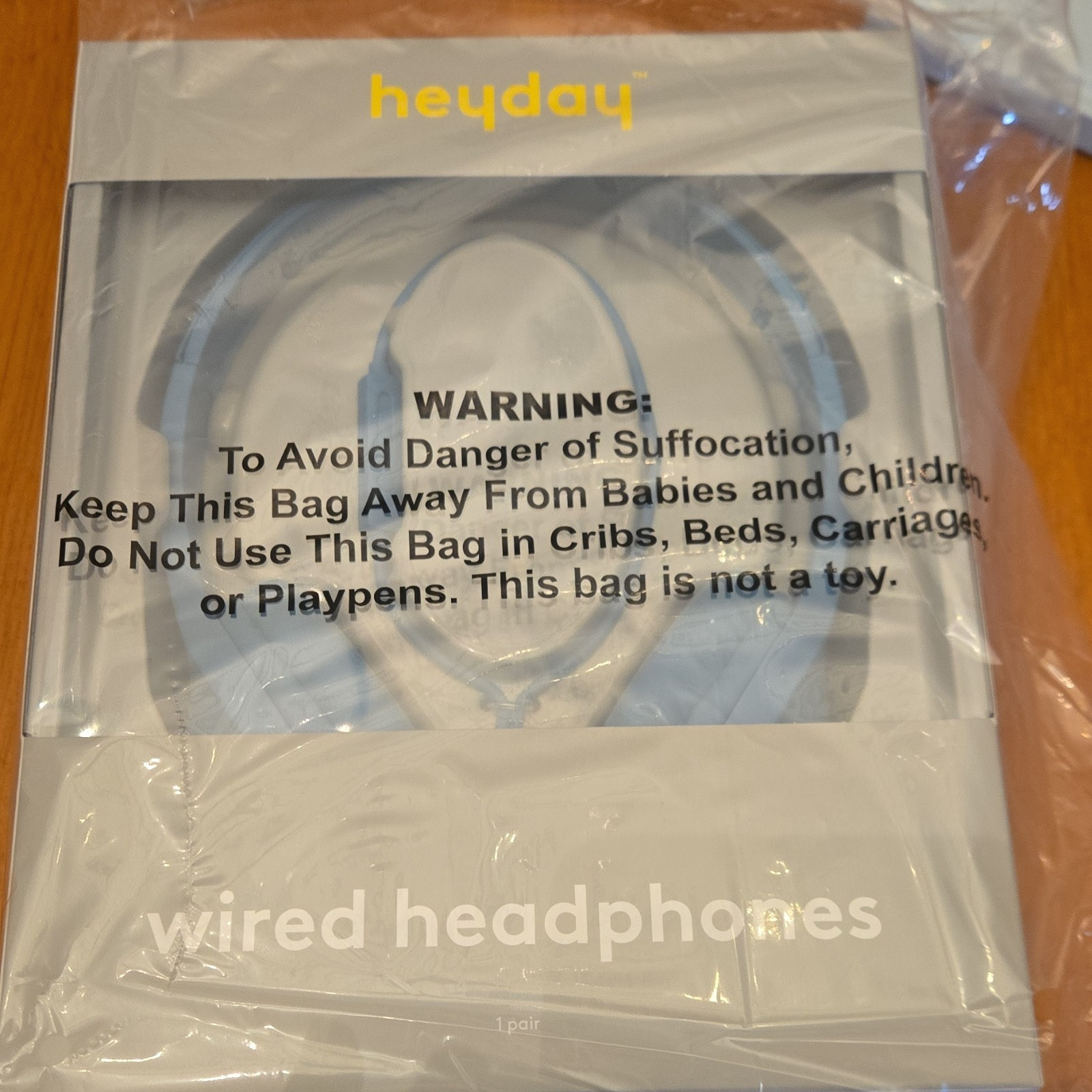Heyday Bluebird Wired Headphones Blue Comfort Fit Microphone Remote 3.5mm Jack