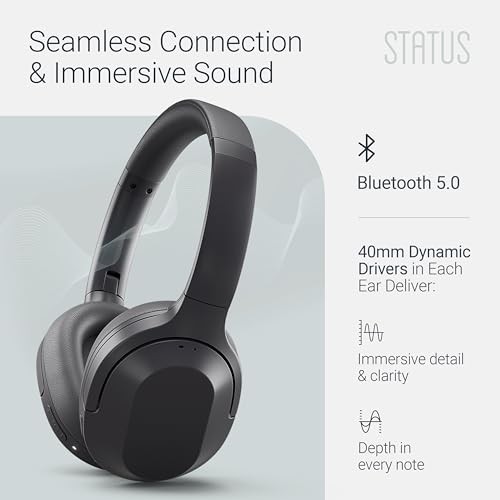 STATUS Core ANC Audio Wireless Headphones Bluetooth Cave Black STA-2001