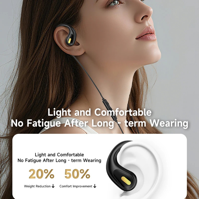 3.5mm TP-C Wired Not in Ear Headphones 9D Surround Sound Music Gaming Headset Ul