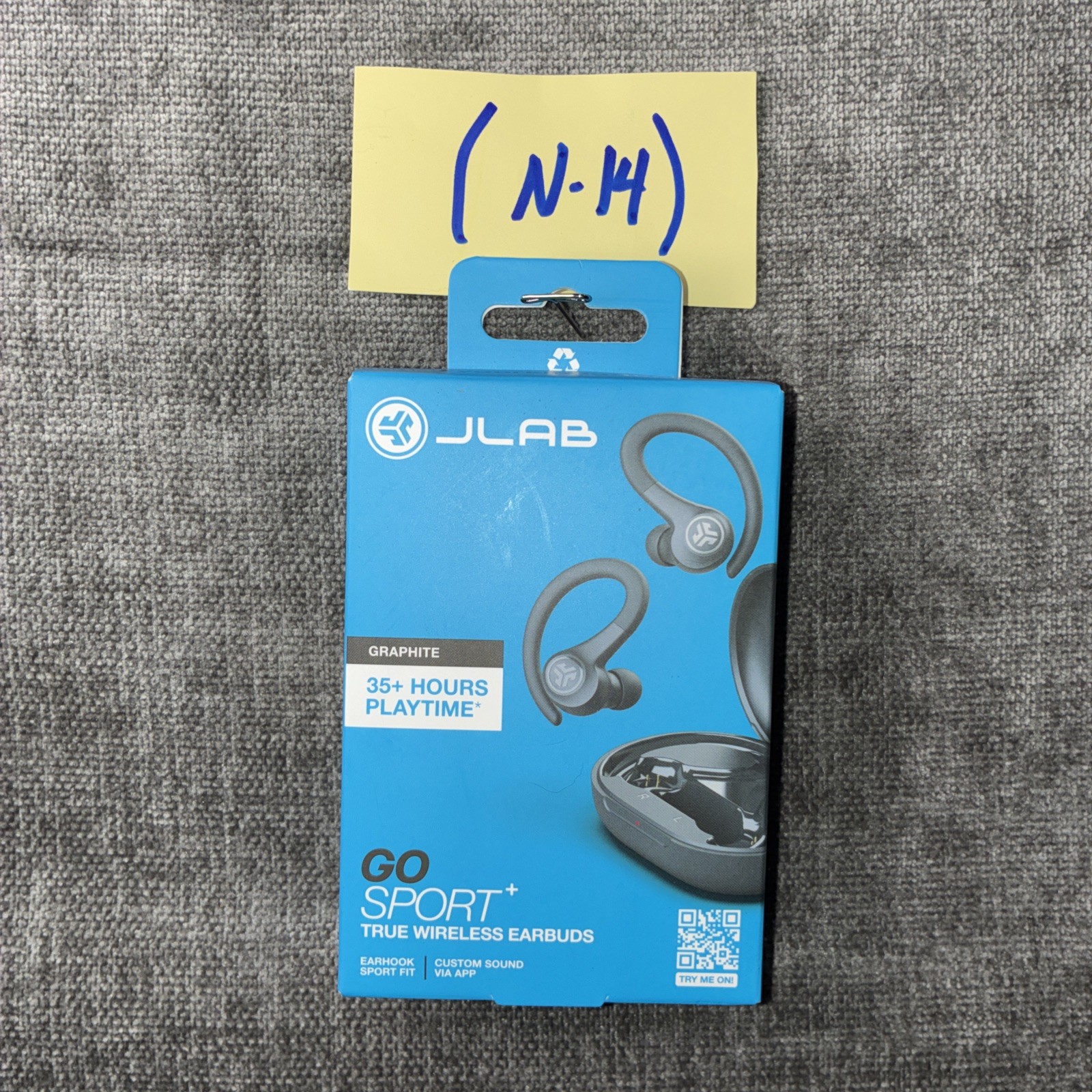 JLab Go Air Sport True Wireless Bluetooth Earbuds with Charging Case – Black