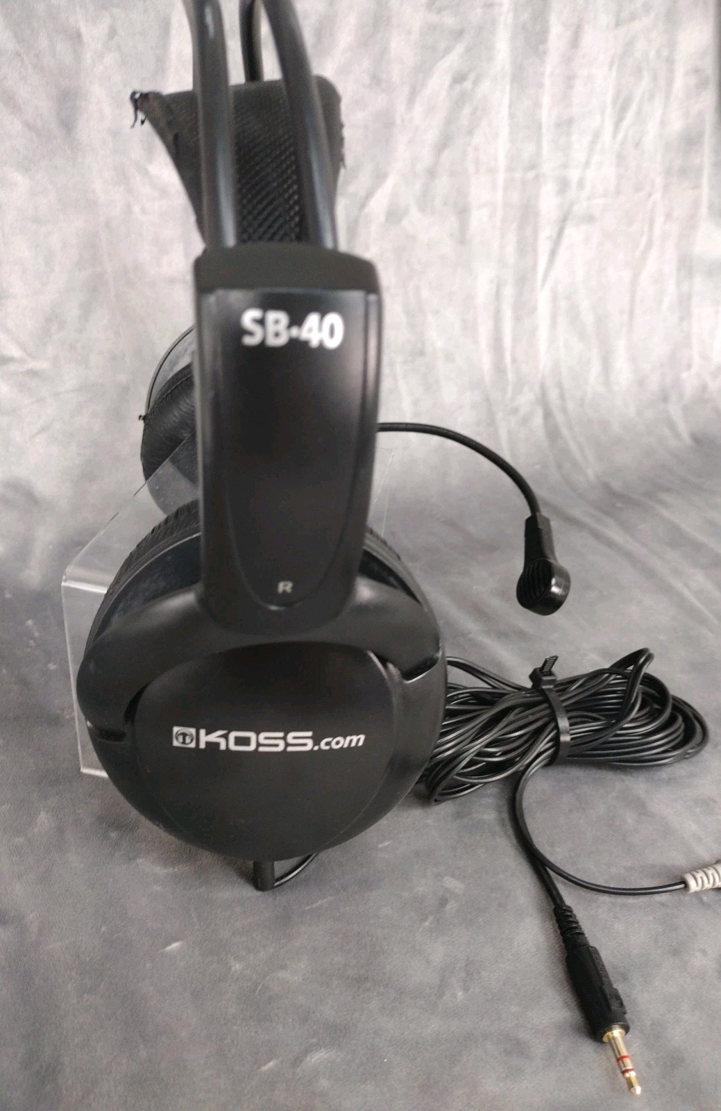 Koss SB40 ClearCom Headset – Black – with Dual 1/8″ 3.5mm Audio Jacks – Tested