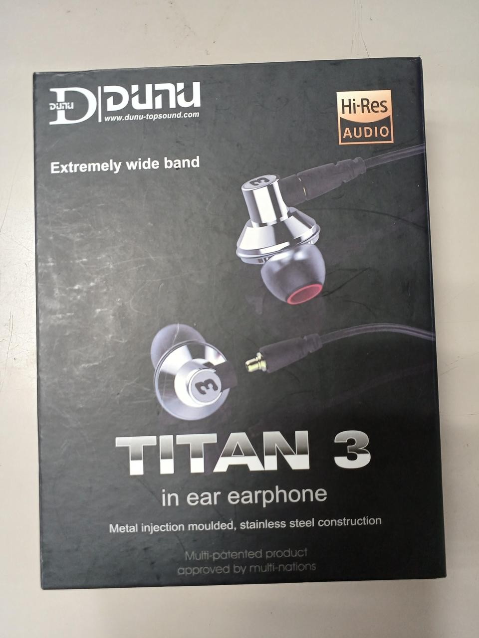 DUNU-TOPSOUND TITAN3 Earphones 13mm Titanium Driver High-Res 1.2m MMCX
