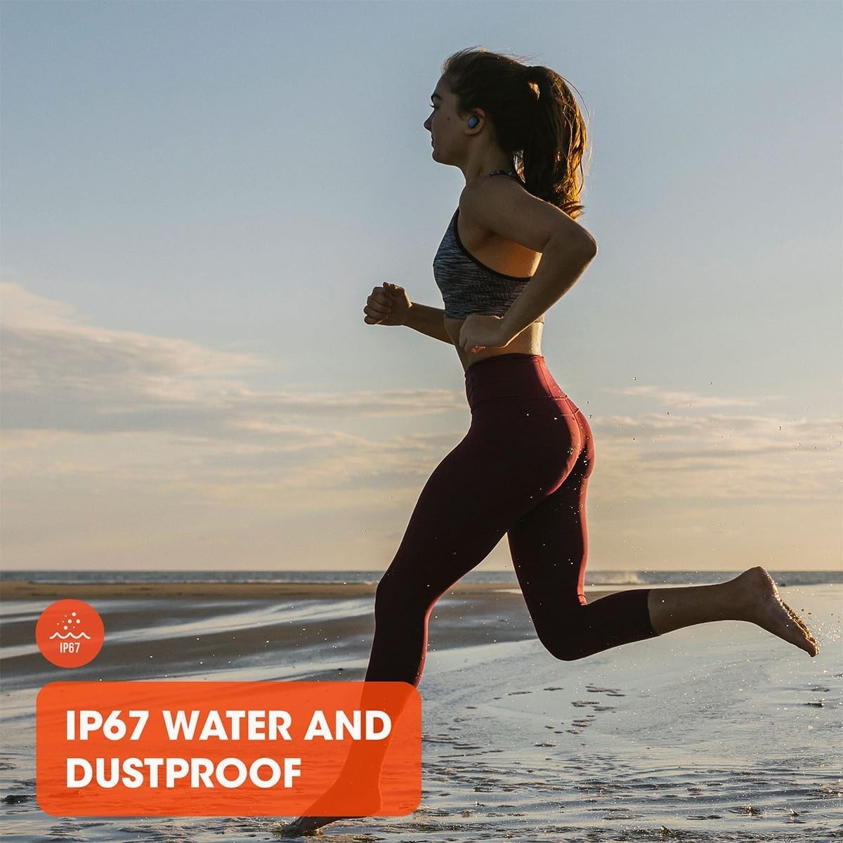 JBL Endurance Race earbuds, Pure Bass Sound, Up to 30 hours battery life, IP67