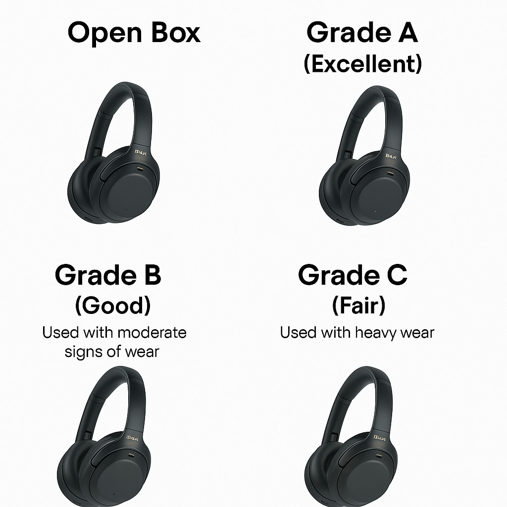 Geniune Sony WH-1000XM4 Wireless Noise-Cancelling Over-the-Ear Headphones Black