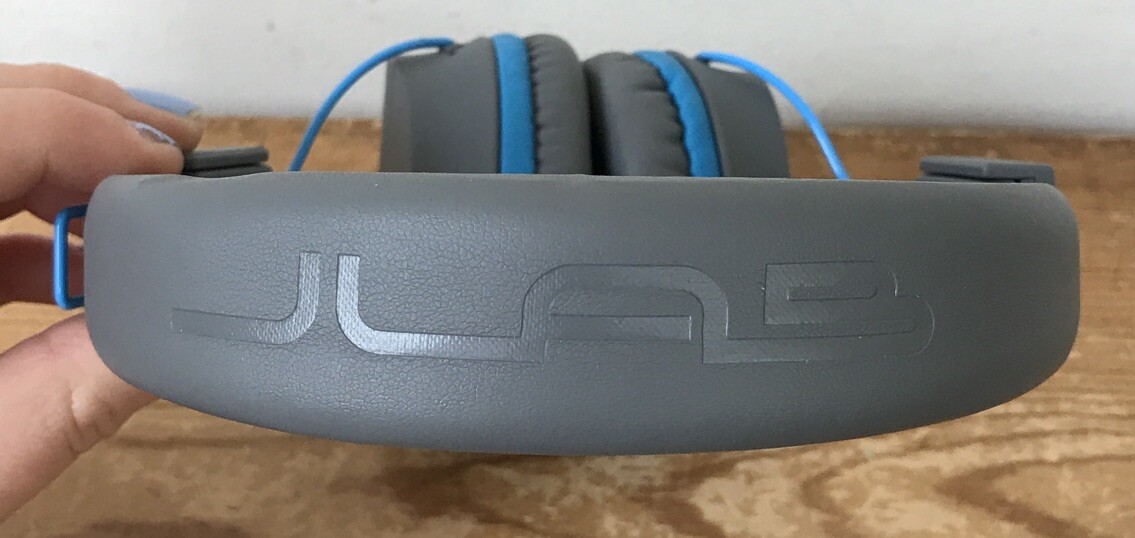 JLab JBuddies Gray Blue Kids Wireless Rechargable Headphones