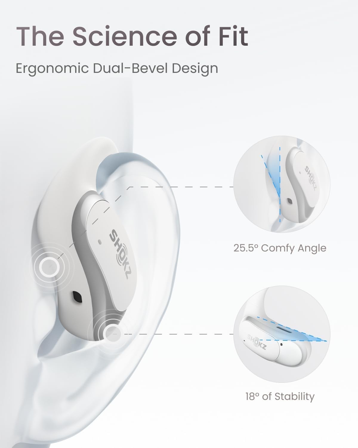 Shokz – OpenFit Air Open-Ear True Wireless Earbuds – White