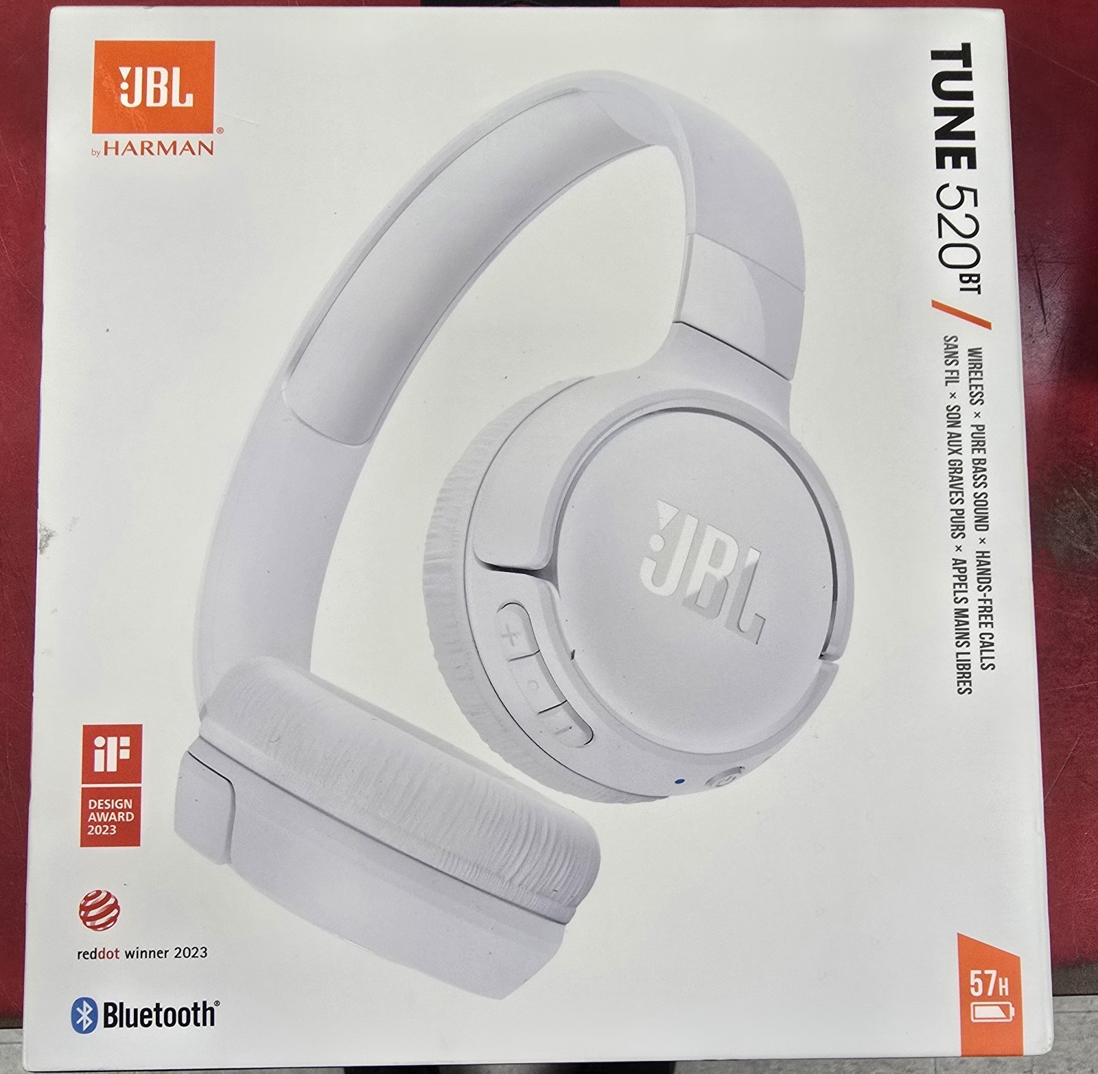JBL Tune 520BT Wireless Bluetooth On-Ear Headphones With Built-In Microphone